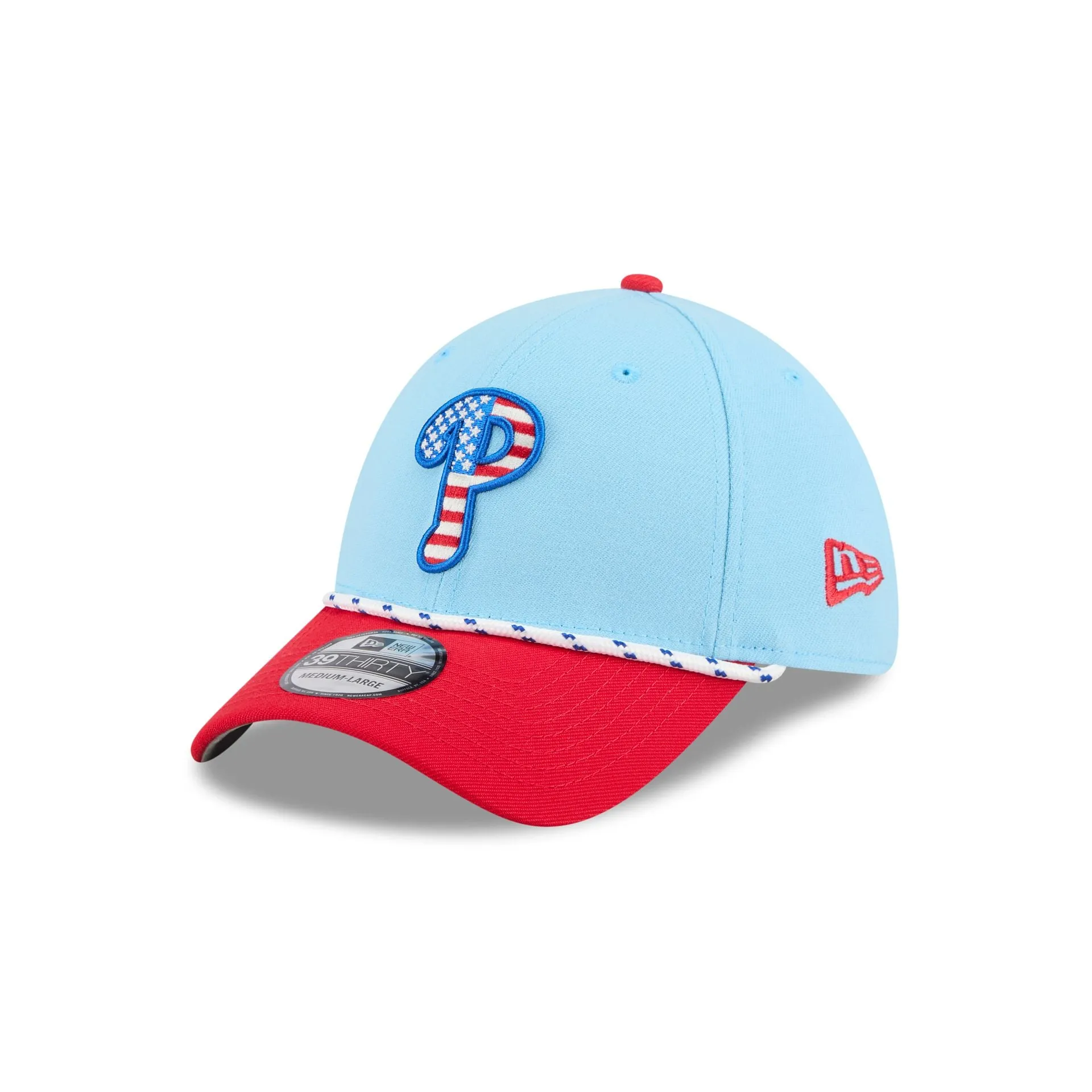Philadelphia Phillies Independence Day 2025 39THIRTY Stretch Fit Hat sold by New Era
