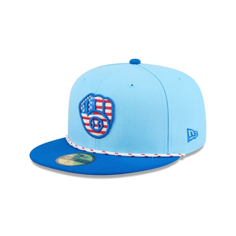 Milwaukee Brewers Independence Day 2025 59FIFTY Fitted Hat sold by New Era