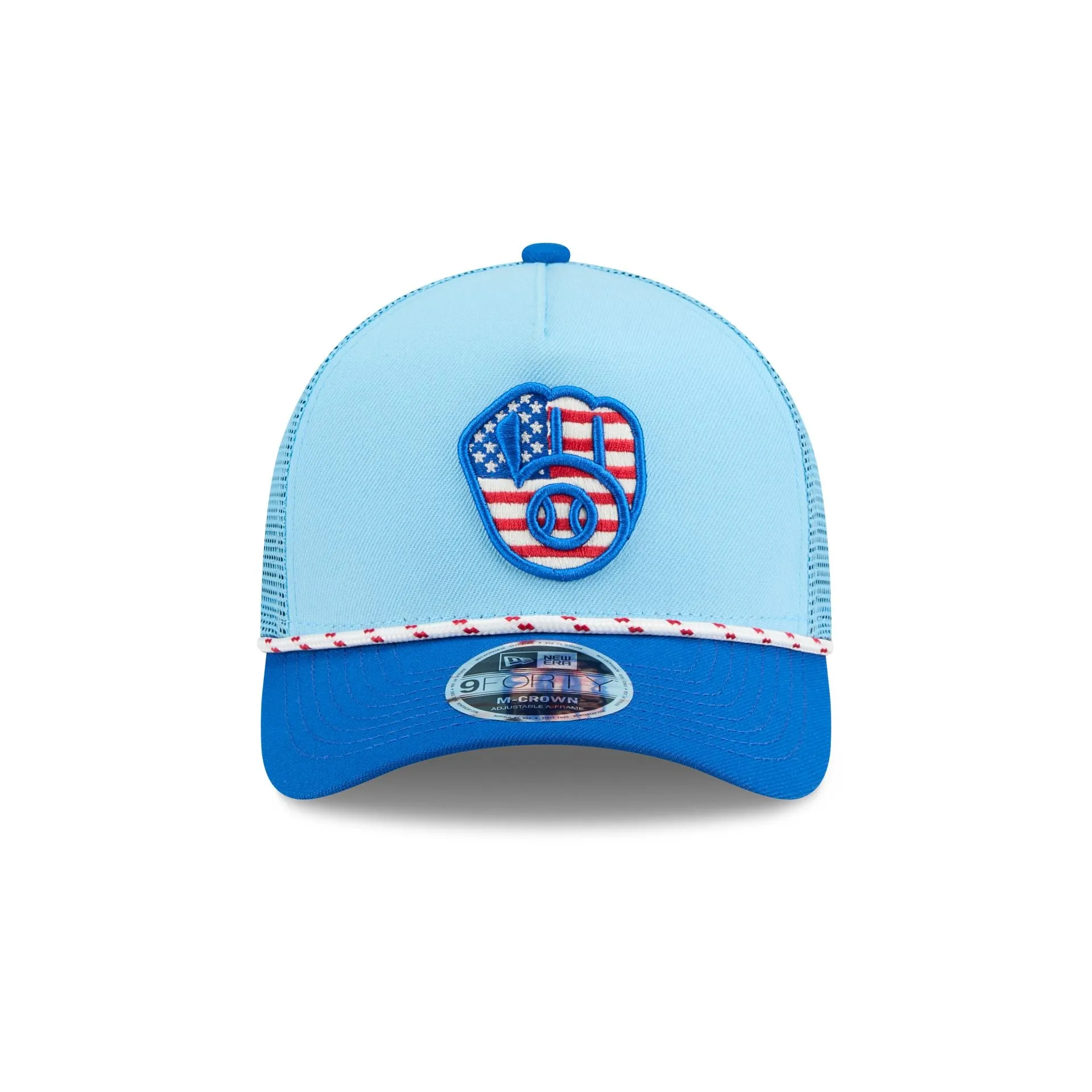 Milwaukee Brewers Independence Day 2025 9FORTY M-Crown A-Frame Trucker Hat sold by New Era product image thumbnail 2