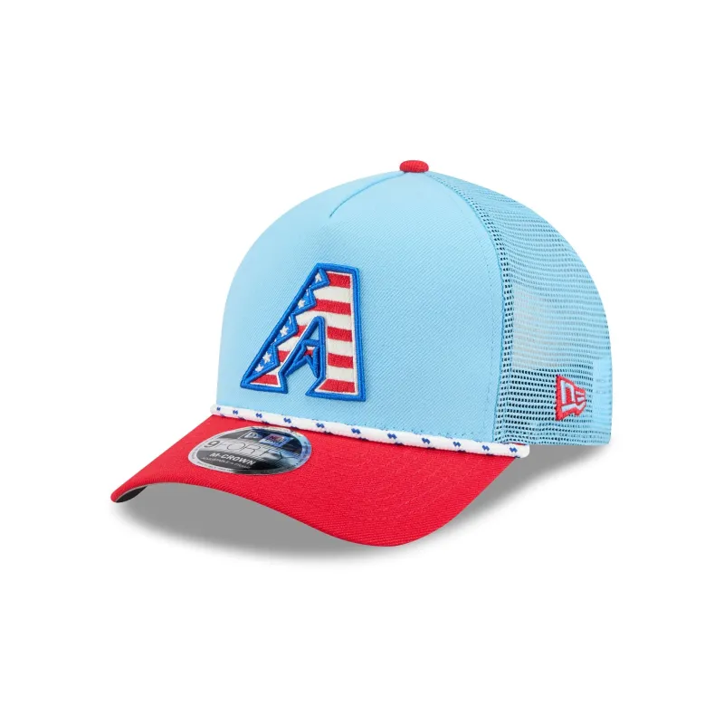 Arizona Diamondbacks Independence Day 2025 9FORTY M-Crown A-Frame Trucker Hat sold by New Era