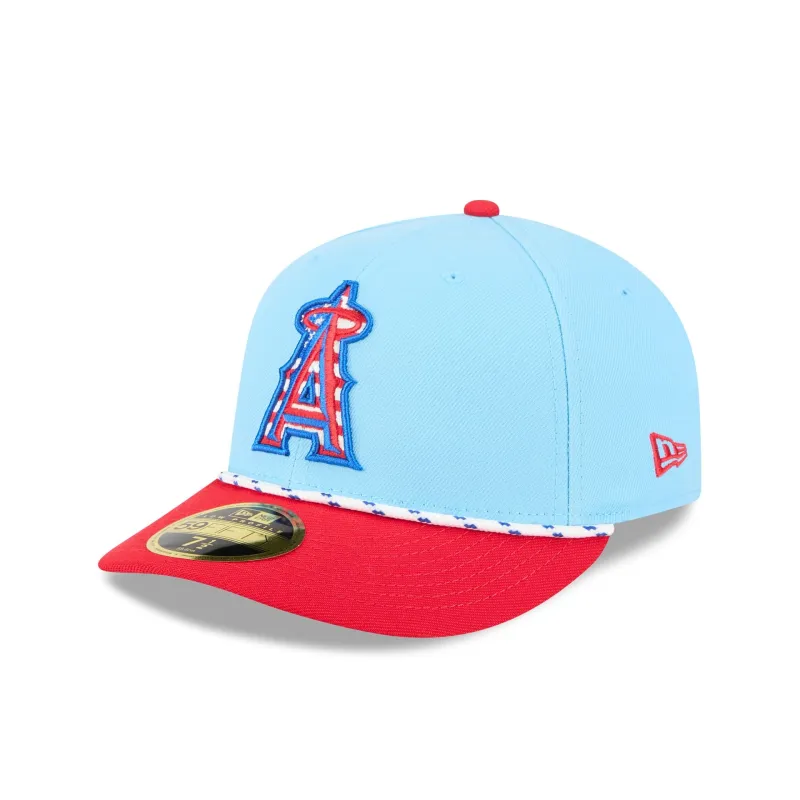 Los Angeles Angels Independence Day 2025 Low Profile 59FIFTY Fitted Hat made by New Era
