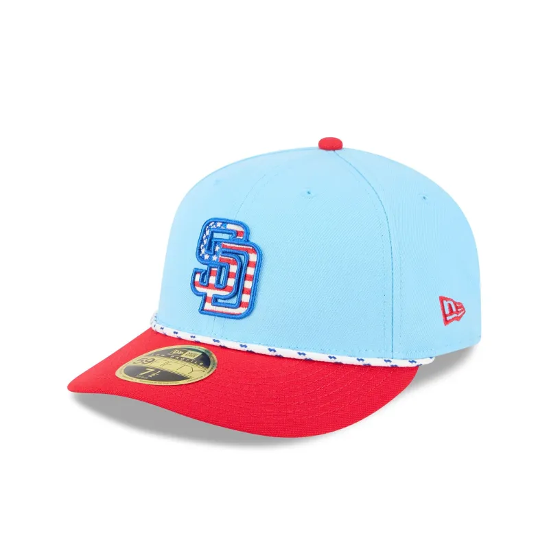 San Diego Padres Independence Day 2025 Low Profile 59FIFTY Fitted Hat sold by New Era