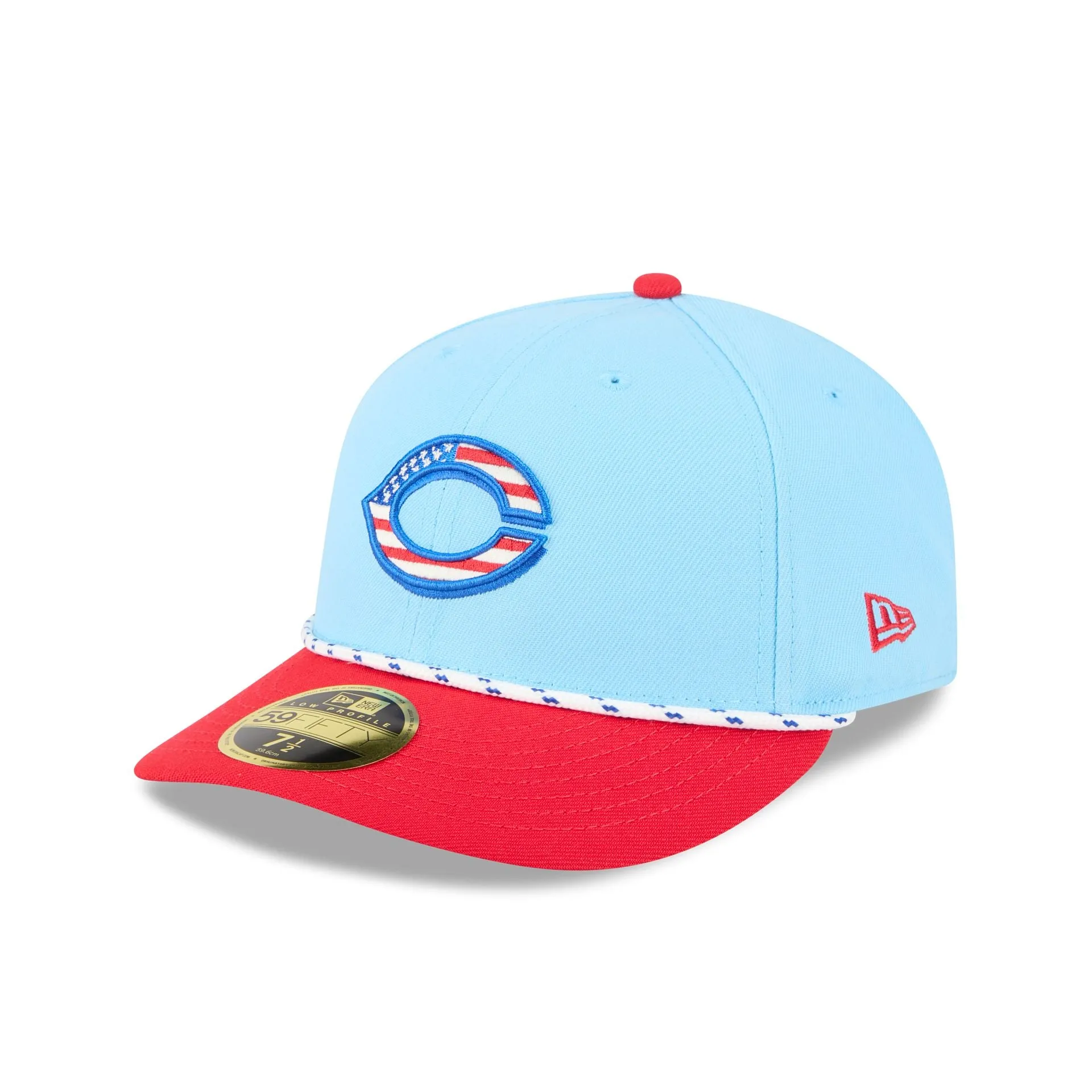 Cincinnati Reds Independence Day 2025 Low Profile 59FIFTY Fitted Hat sold by New Era