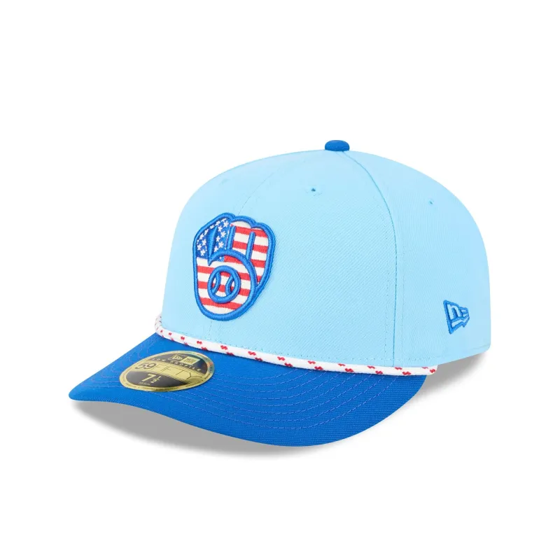 Milwaukee Brewers Independence Day 2025 Low Profile 59FIFTY Fitted Hat sold by New Era