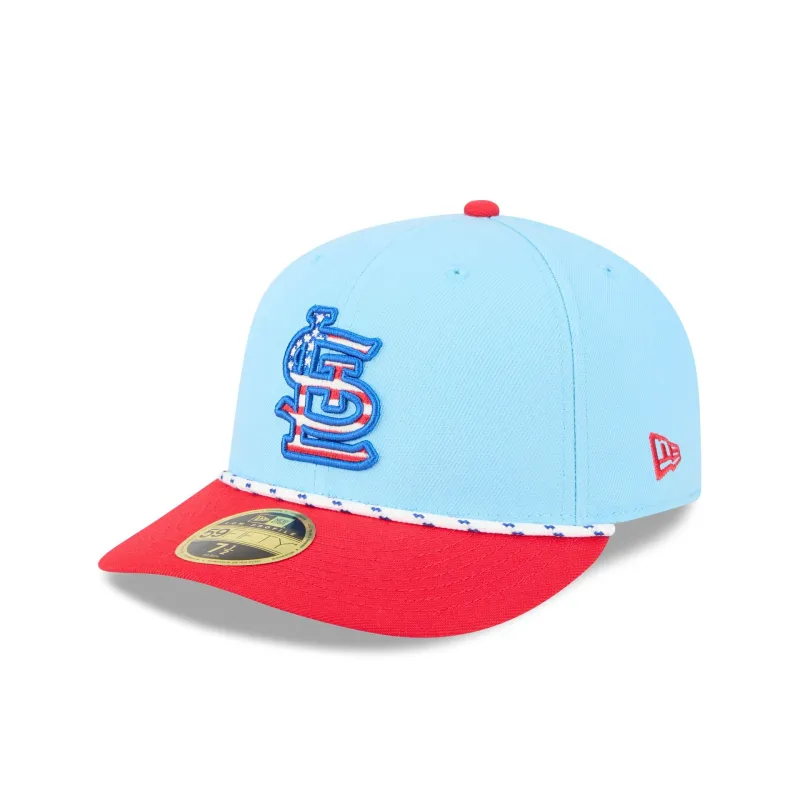 St. Louis Cardinals Independence Day 2025 Low Profile 59FIFTY Fitted Hat sold by New Era