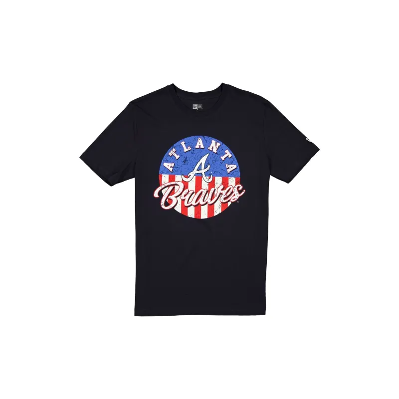 Atlanta Braves Independence Day 2025 Navy T-Shirt sold by New Era