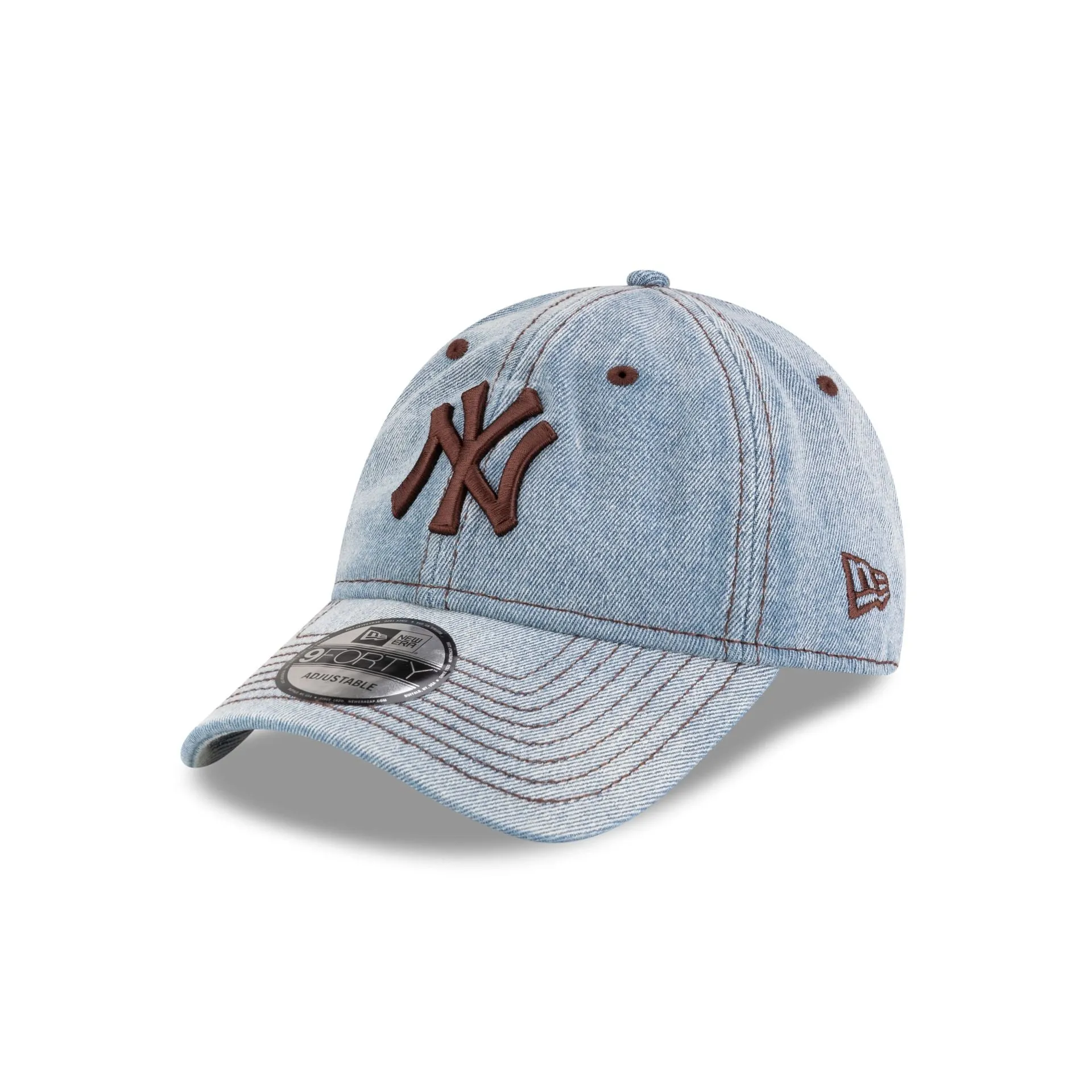 New York Yankees Light Blue Denim 9FORTY Adjustable Hat sold by New Era