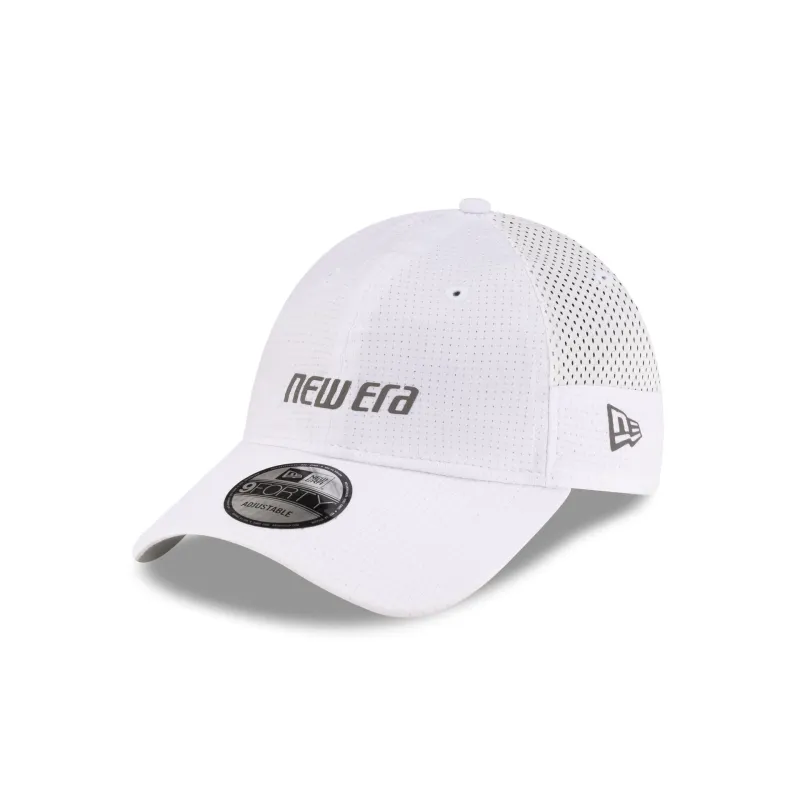 New Era Cap Dual Mesh White 9FORTY Strapback Hat made by New Era