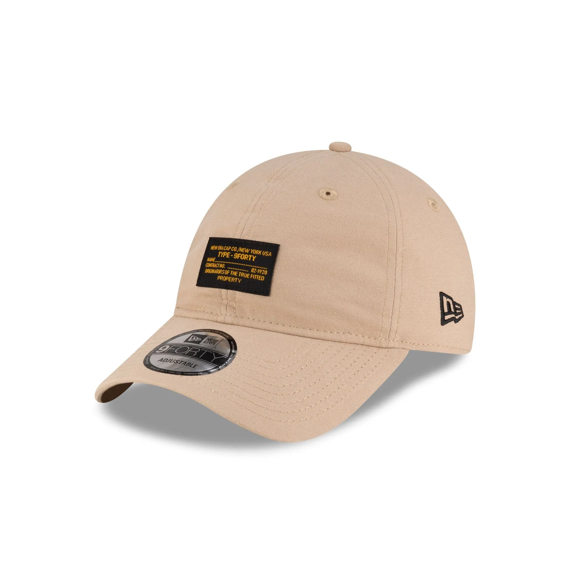 New Era Cap Beige Label 9FORTY Adjustable Hat sold by New Era