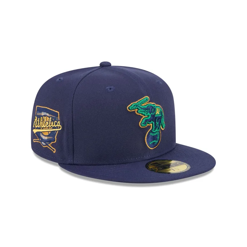 Athletics Blue Tartan 59FIFTY Fitted Hat sold by New Era