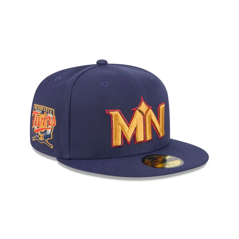 Minnesota Twins Blue Tartan 59FIFTY Fitted Hat sold by New Era
