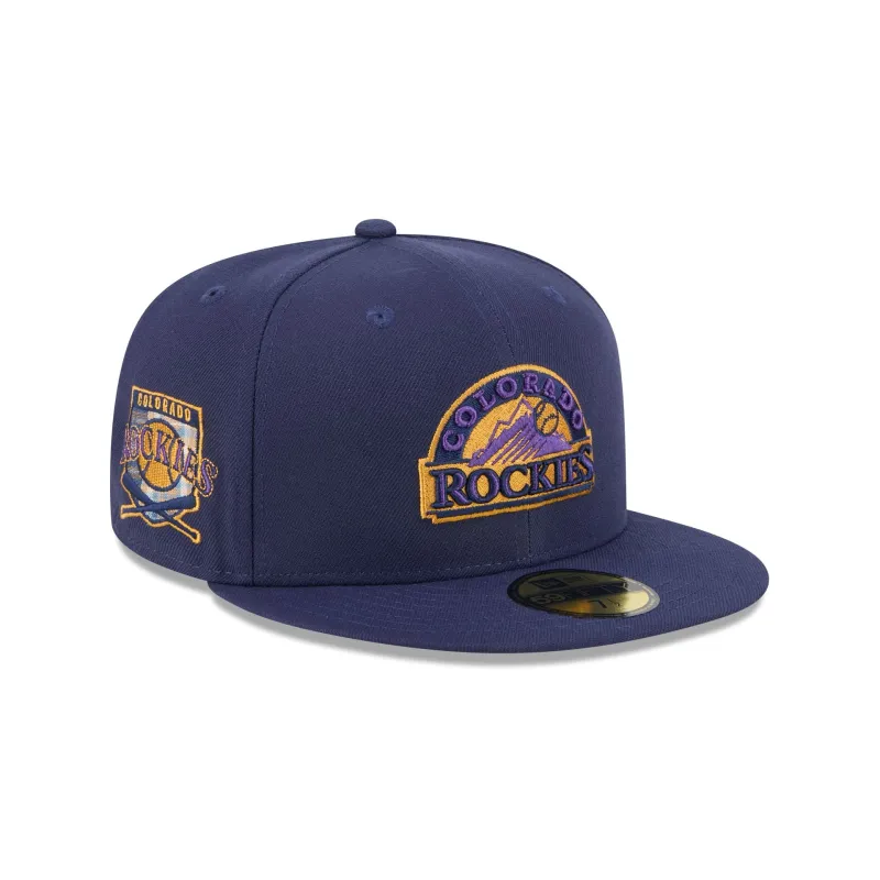 Colorado Rockies Blue Tartan 59FIFTY Fitted Hat sold by New Era