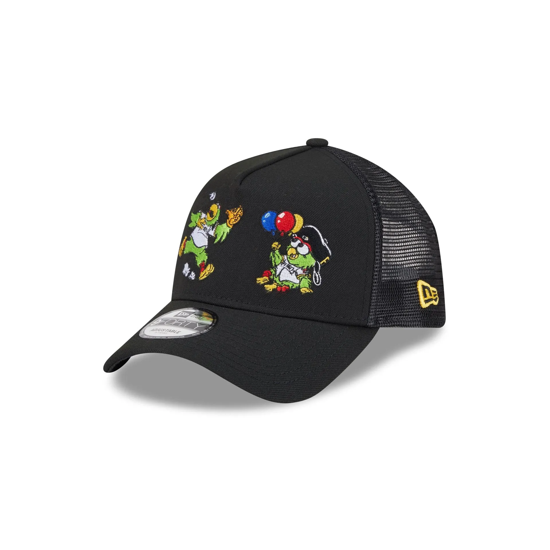 Pittsburgh Pirates Generation Mascots 9FORTY A-Frame Trucker Hat sold by New Era