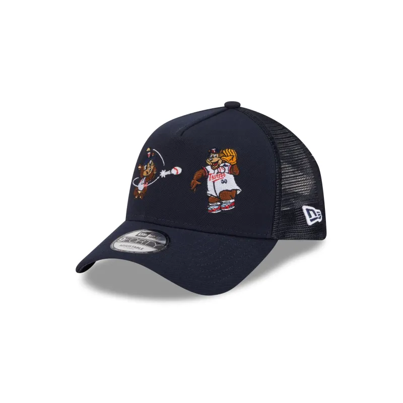Minnesota Twins Generation Mascots 9FORTY A-Frame Trucker Hat sold by New Era
