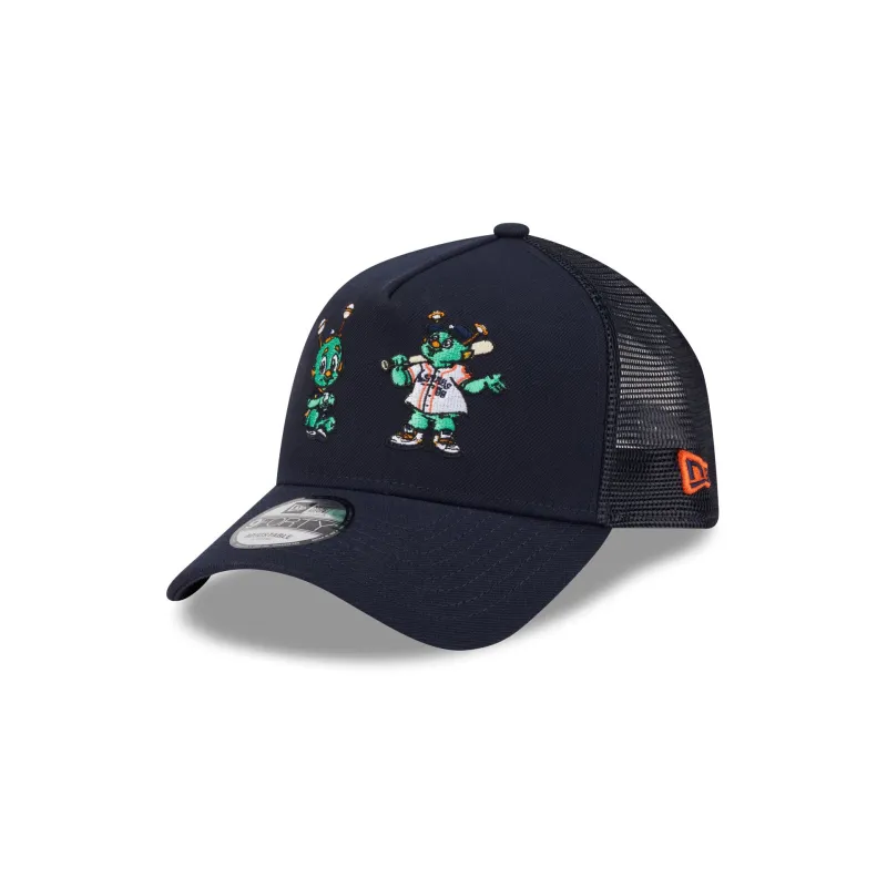 Houston Astros Generation Mascots 9FORTY A-Frame Trucker Hat sold by New Era