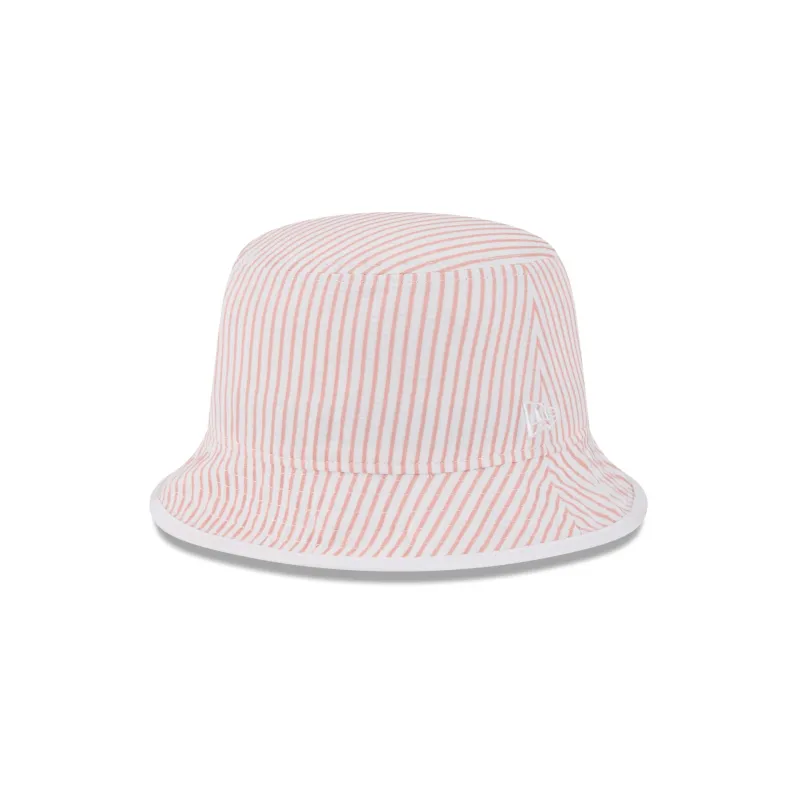 New Era Cap Peach Pinstripe Bucket Hat sold by New Era