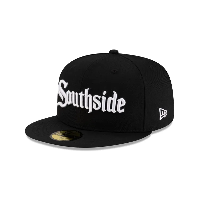 Just Caps Gothic Script Chicago White Sox 59FIFTY Fitted Hat sold by New Era