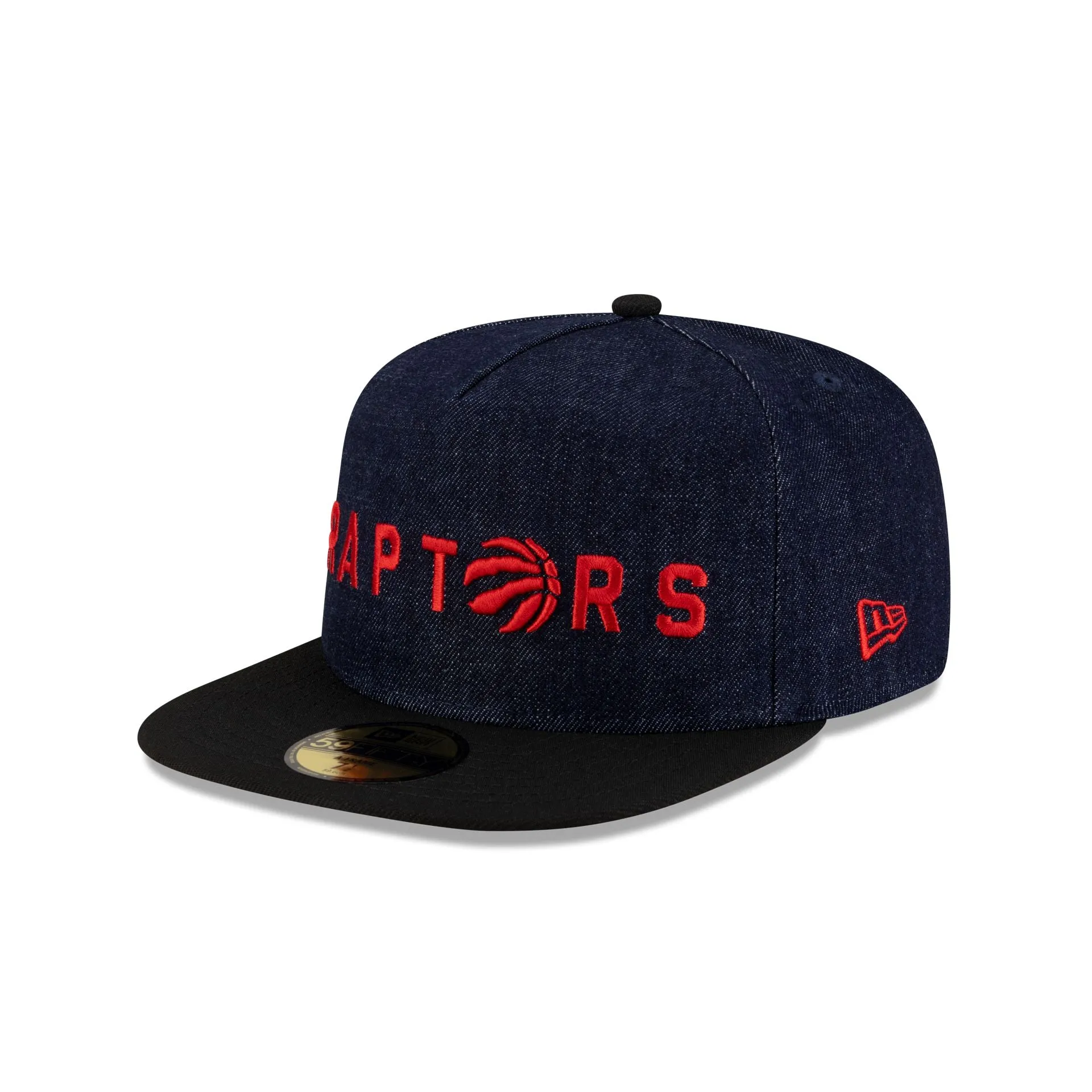 Toronto Raptors Navy Denim 59FIFTY A-Frame Fitted Hat sold by New Era