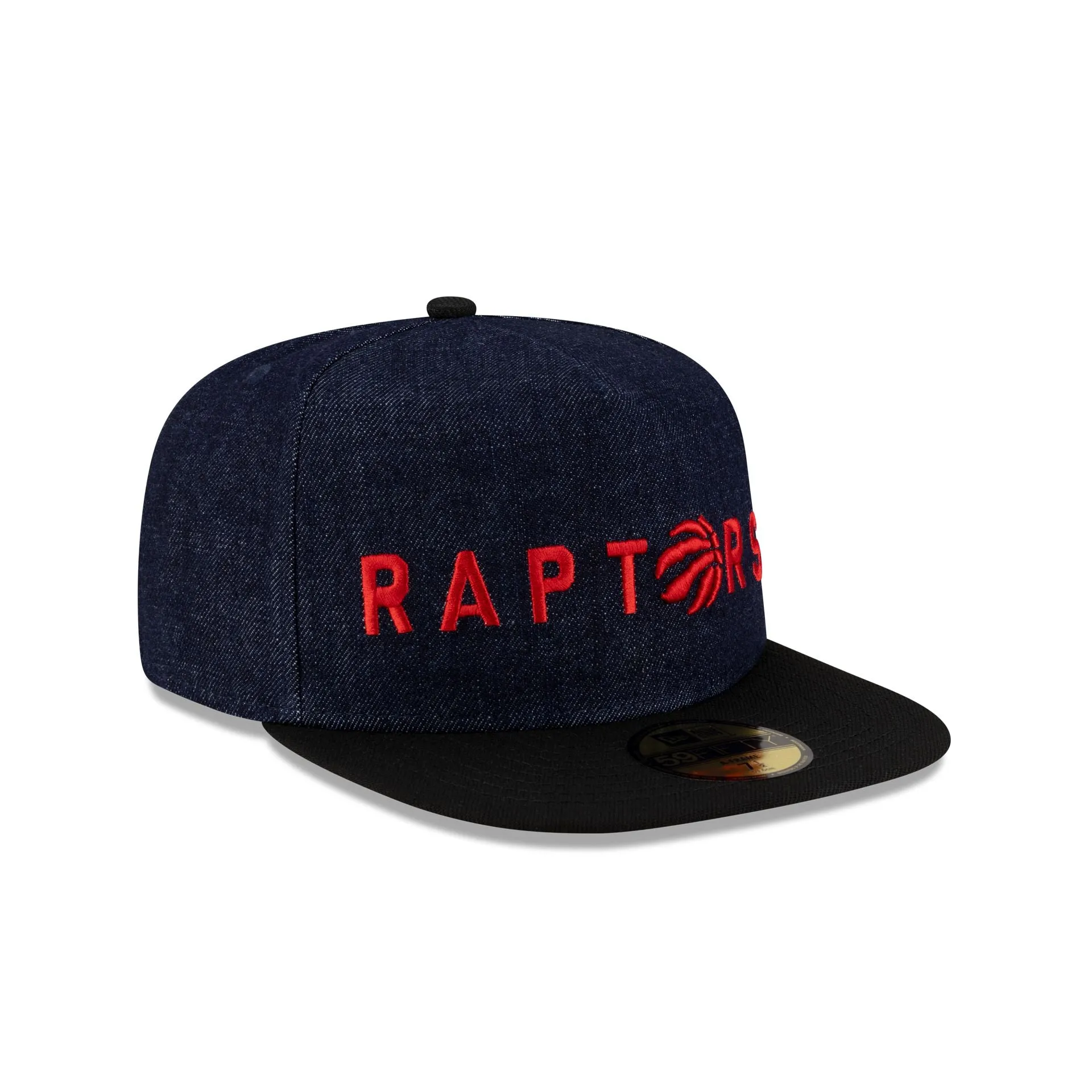 Toronto Raptors Navy Denim 59FIFTY A-Frame Fitted Hat sold by New Era product image thumbnail 3