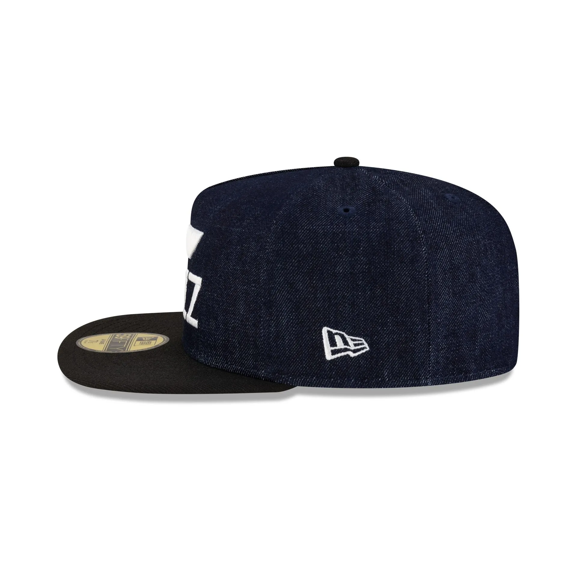 Utah Jazz Navy Denim 59FIFTY A-Frame Fitted Hat sold by New Era product image thumbnail 4
