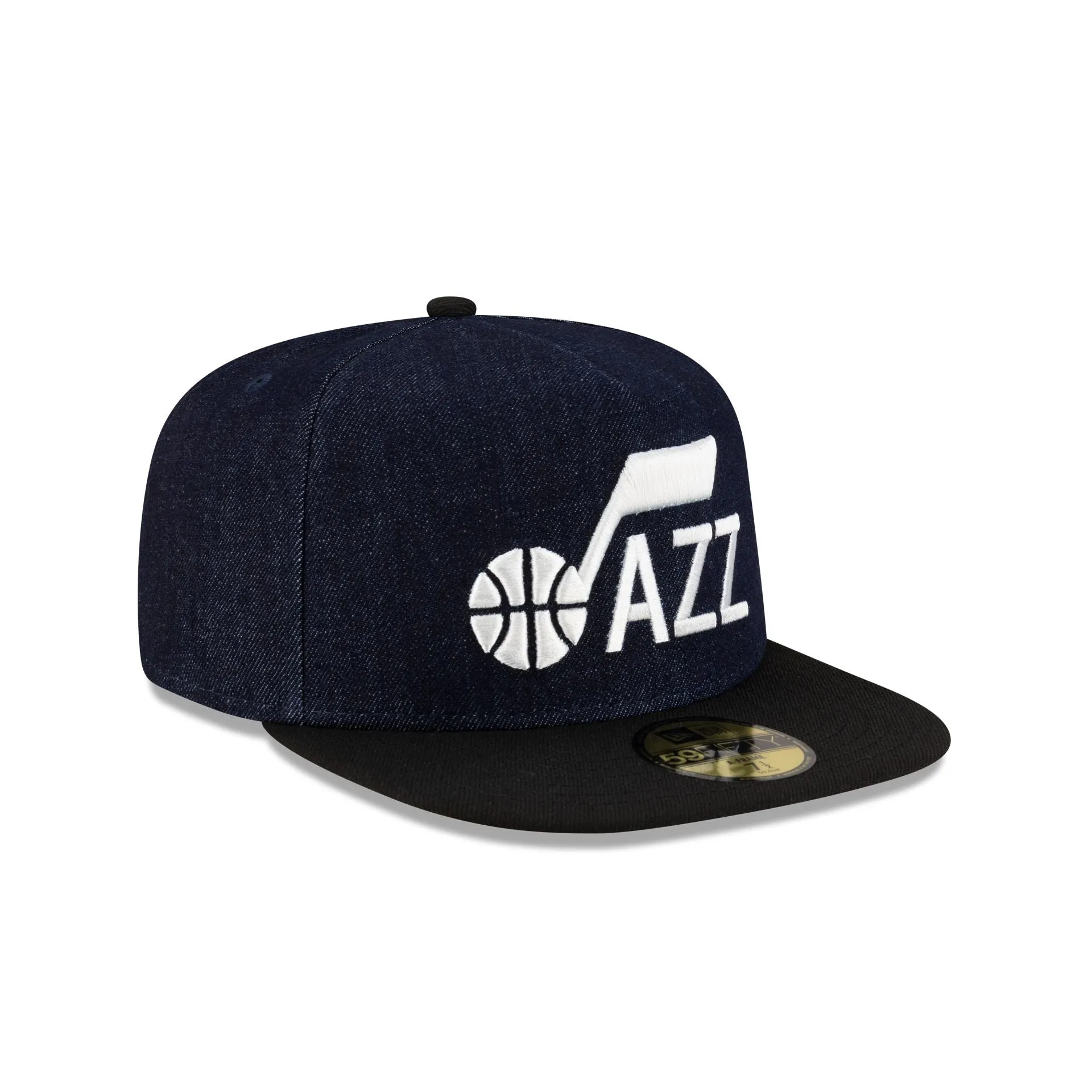 Utah Jazz Navy Denim 59FIFTY A-Frame Fitted Hat sold by New Era product image thumbnail 3