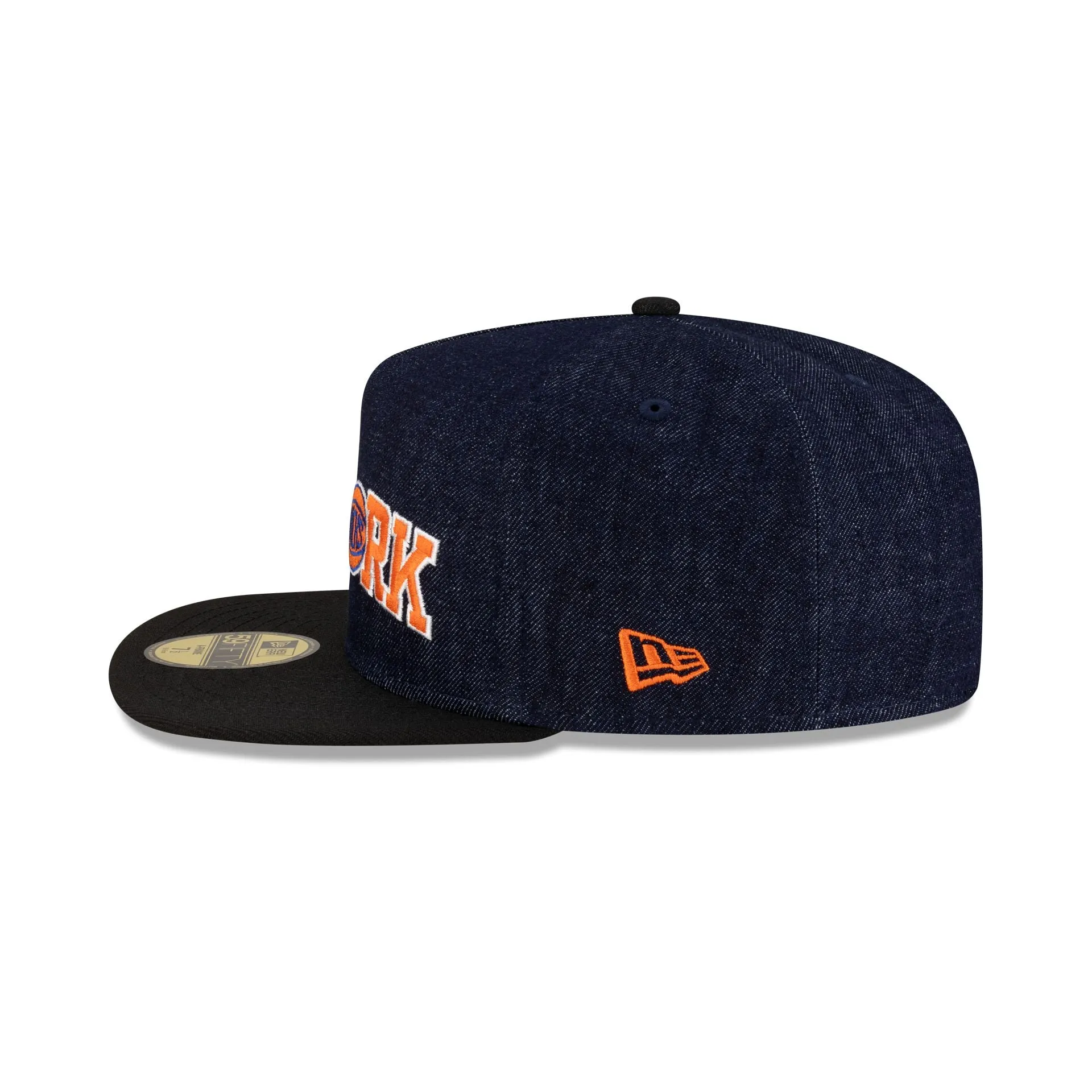 New York Knicks Navy Denim 59FIFTY A-Frame Fitted Hat sold by New Era product image thumbnail 4