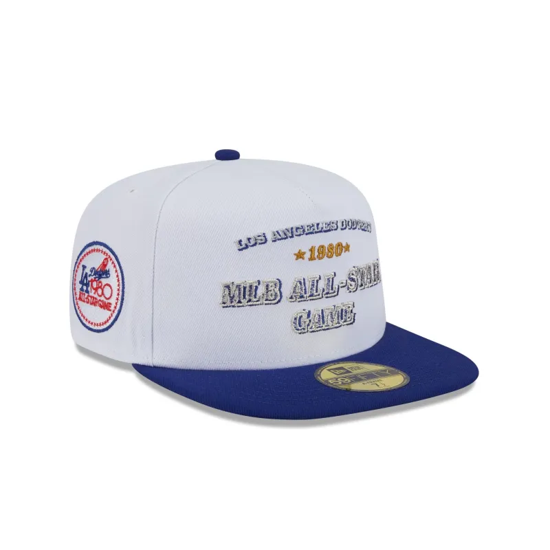 Los Angeles Dodgers Summer Derby White 59FIFTY A-Frame Fitted Hat sold by New Era