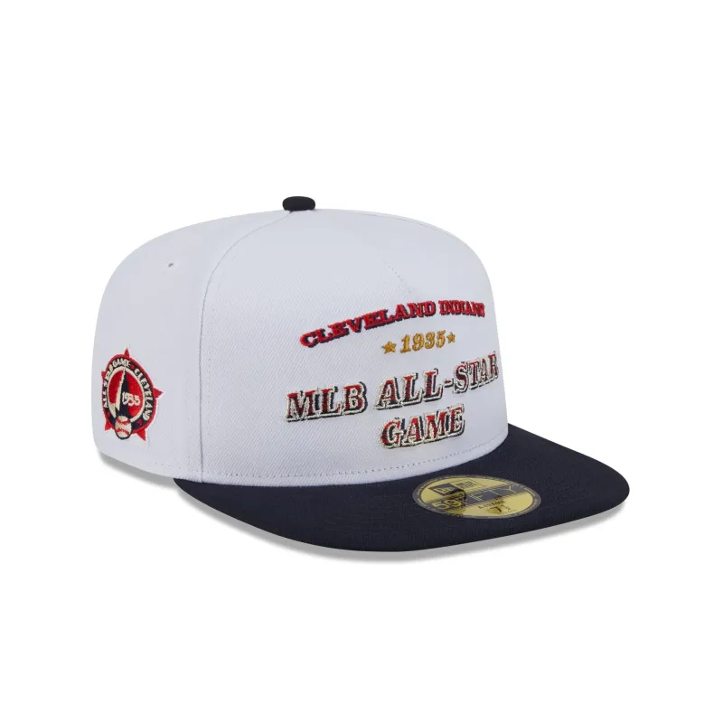 Cleveland Guardians Summer Derby White 59FIFTY A-Frame Fitted Hat sold by New Era