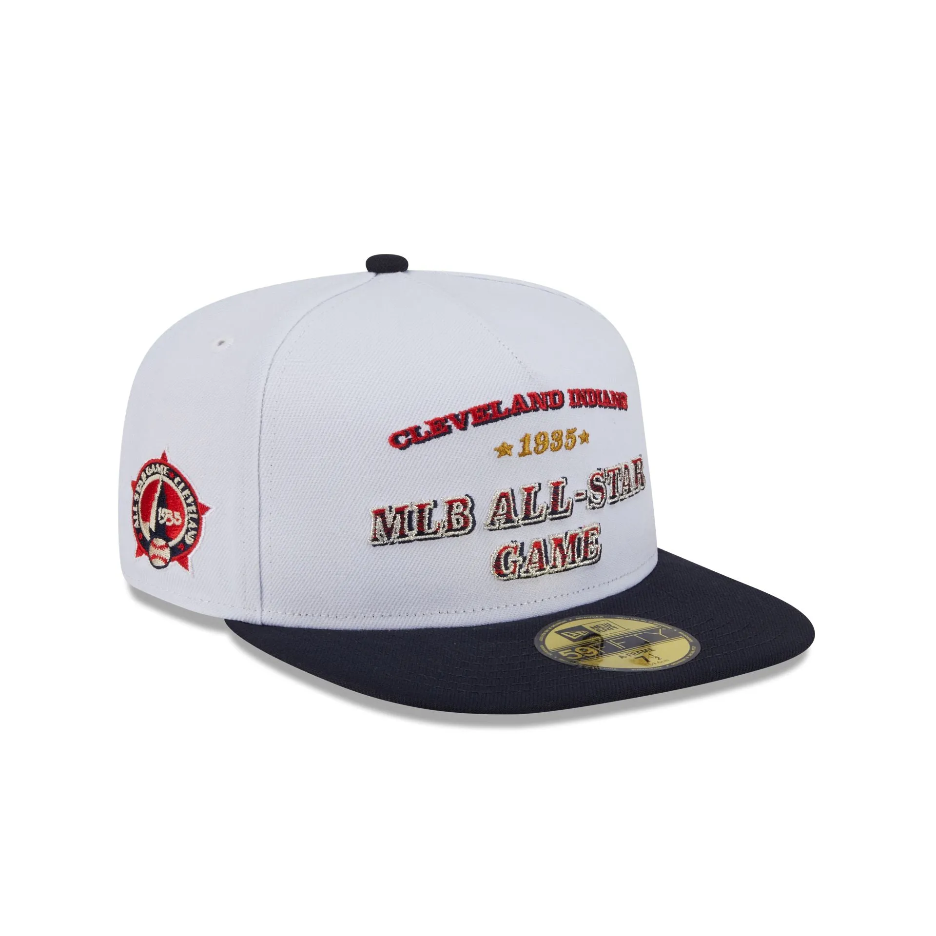 Cleveland Guardians Summer Derby White 59FIFTY A-Frame Fitted Hat sold by New Era