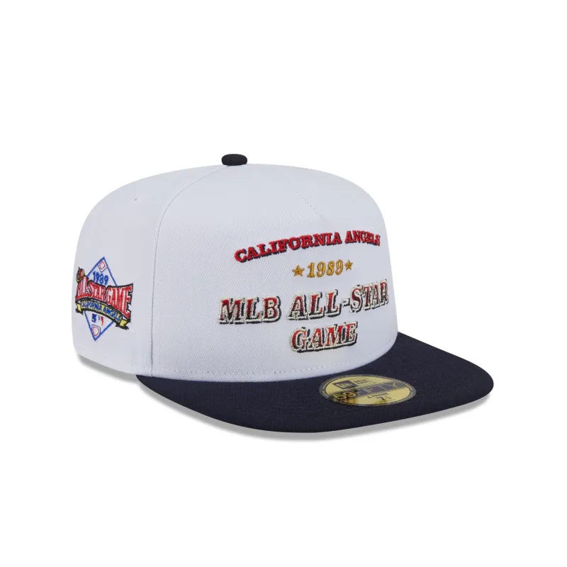 Los Angeles Angels Summer Derby White 59FIFTY A-Frame Fitted Hat sold by New Era