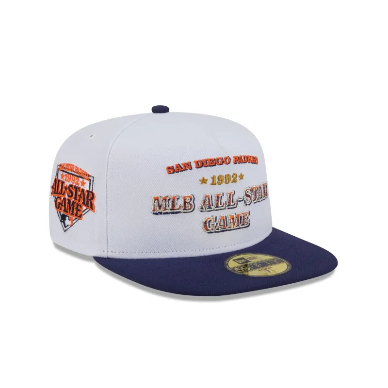 San Diego Padres Summer Derby White 59FIFTY A-Frame Fitted Hat sold by New Era