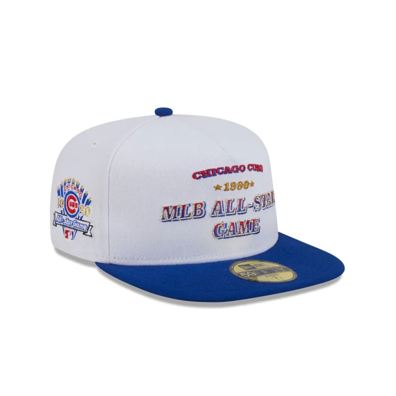 Chicago Cubs Summer Derby White 59FIFTY A-Frame Fitted Hat sold by New Era