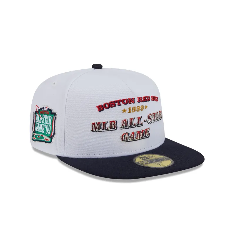 Boston Red Sox Summer Derby White 59FIFTY A-Frame Fitted Hat sold by New Era