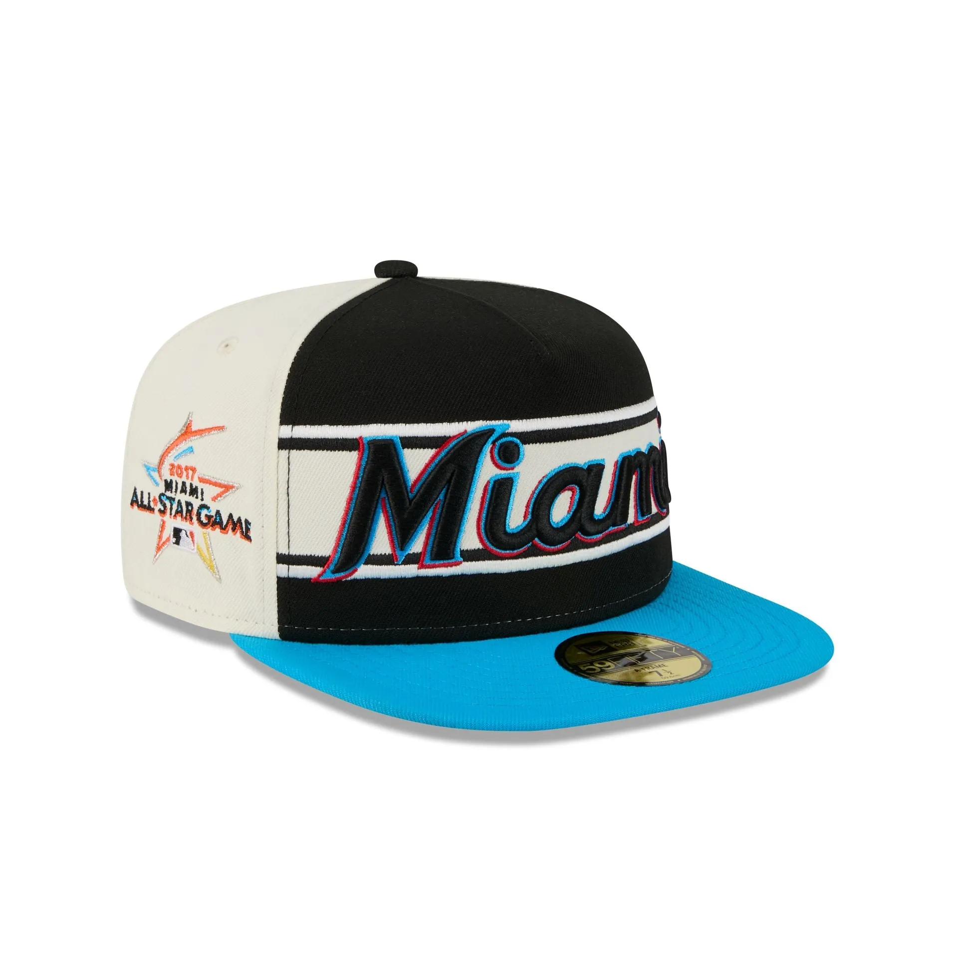 Miami Marlins Summer Derby 59FIFTY A-Frame Fitted Hat sold by New Era