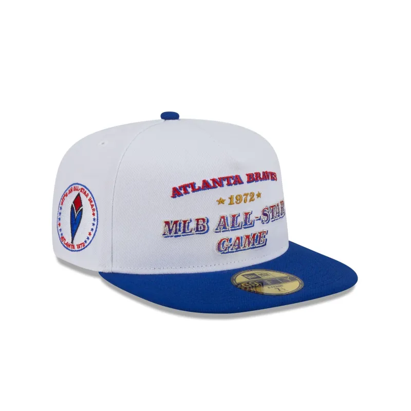 Atlanta Braves Summer Derby White 59FIFTY A-Frame Fitted Hat sold by New Era