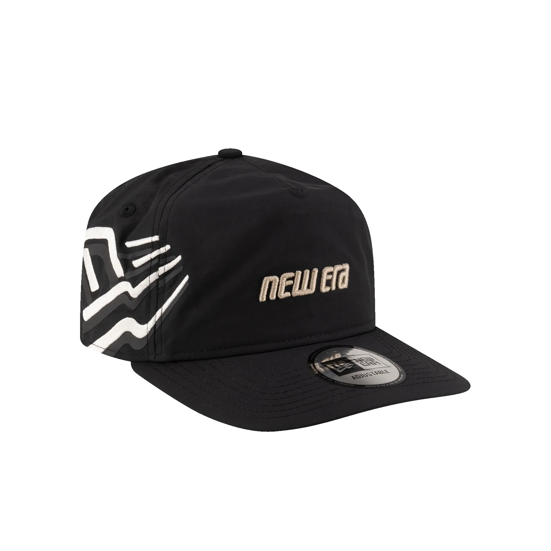 New Era Branded Raised Flag Black Golfer Hat sold by New Era