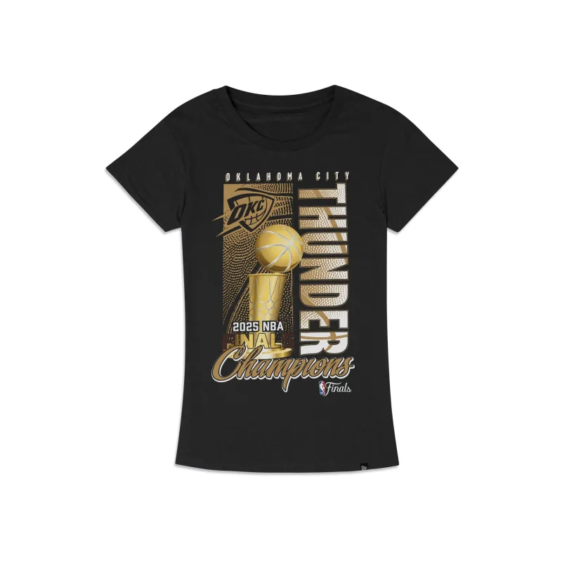 Oklahoma City Thunder 2025 NBA Champions Women's T-Shirt made by New Era