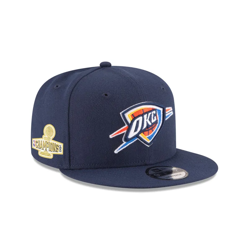 Oklahoma City Thunder 2025 NBA Champions Sidepatch 9FIFTY Snapback Hat sold by New Era