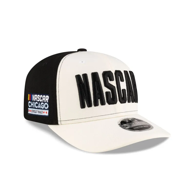NASCAR Chicago Street Race Chrome Black 9SEVENTY Stretch-Snap Hat sold by New Era
