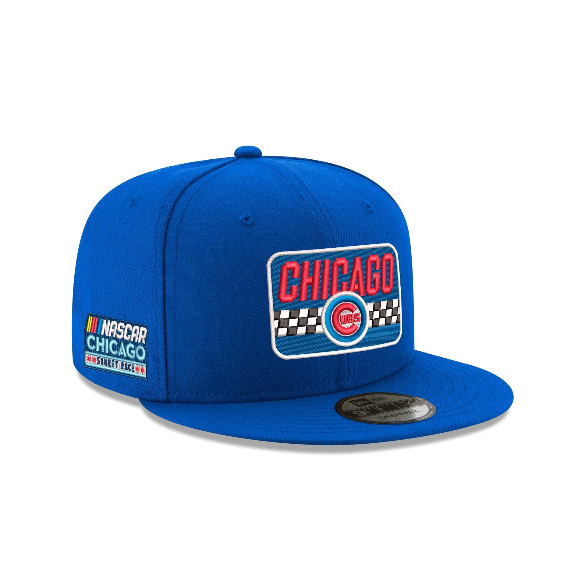 Chicago Cubs x NASCAR Chicago Street Race Blue 9FIFTY Snapback Hat sold by New Era