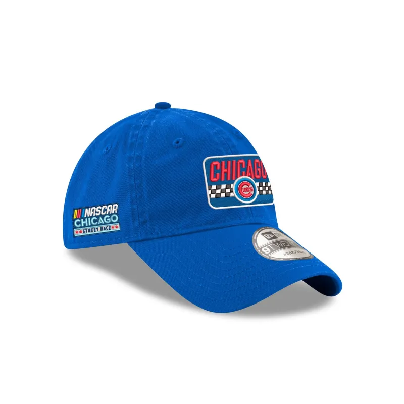Chicago Cubs x NASCAR Chicago Street Race Blue 9TWENTY Adjustable Hat sold by New Era