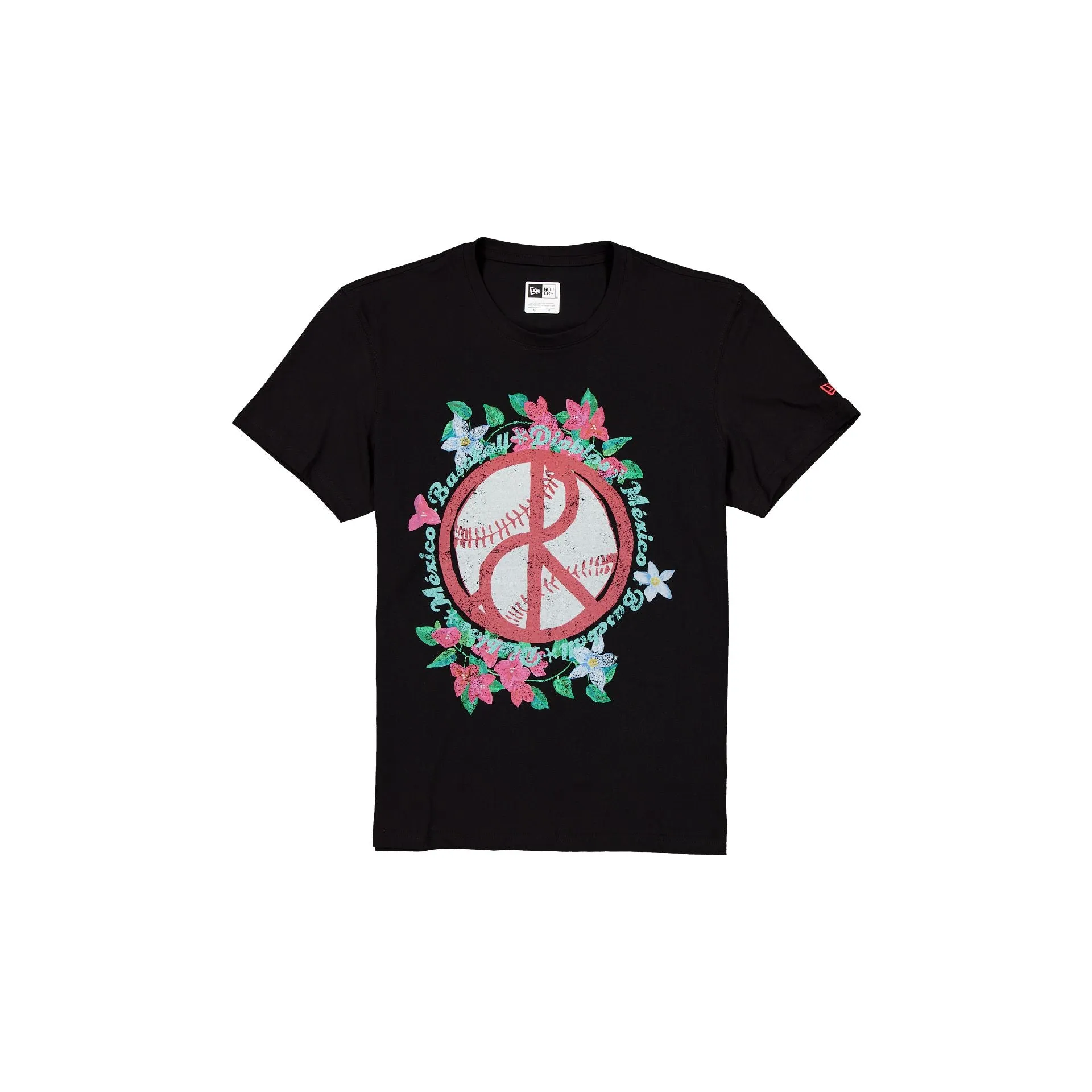 Diablos Rojos del México Black Floral T-Shirt sold by New Era