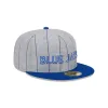 Toronto Blue Jays Heather Pinstripe 59FIFTY Fitted Hat sold by New Era