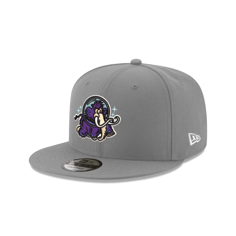 Erie Moon Mammoths Gray 9FIFTY Snapback Hat sold by New Era