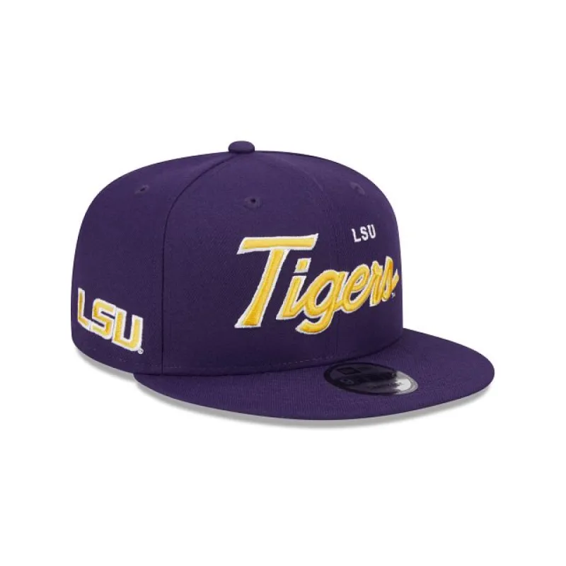 LSU Tigers Script 9FIFTY Snapback Hat sold by New Era