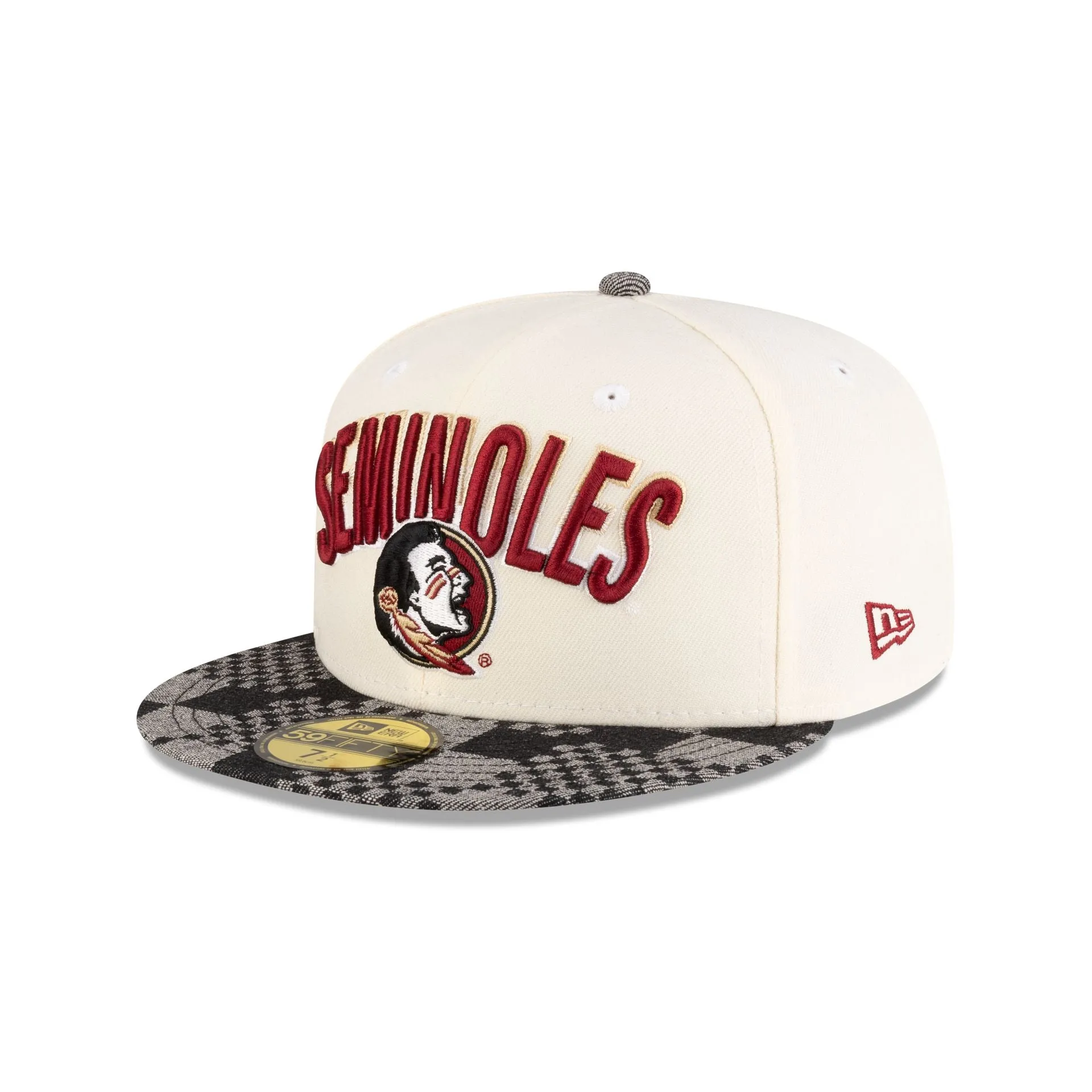 Florida State Seminoles Chrome Black Denim 59FIFTY Fitted Hat sold by New Era