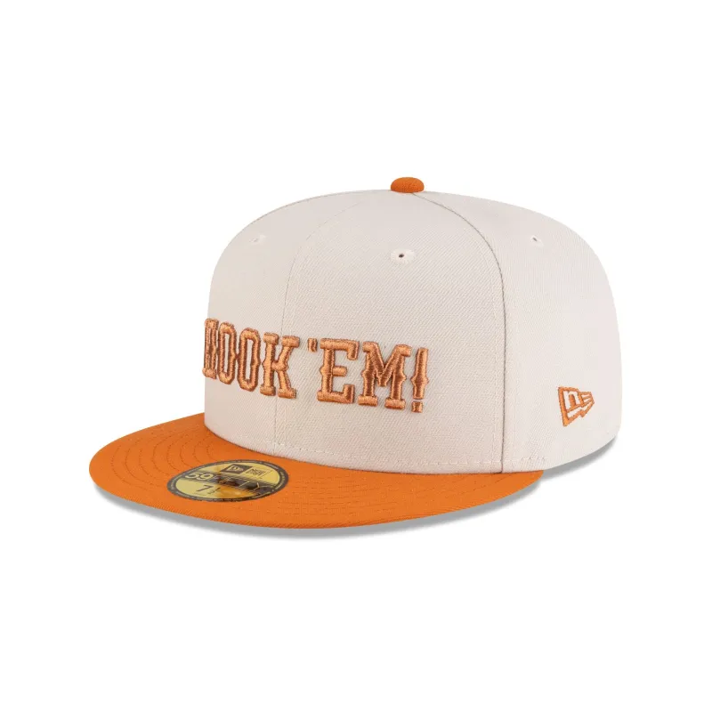Texas Longhorns Stone Hook 'Em 59FIFTY Fitted Hat sold by New Era