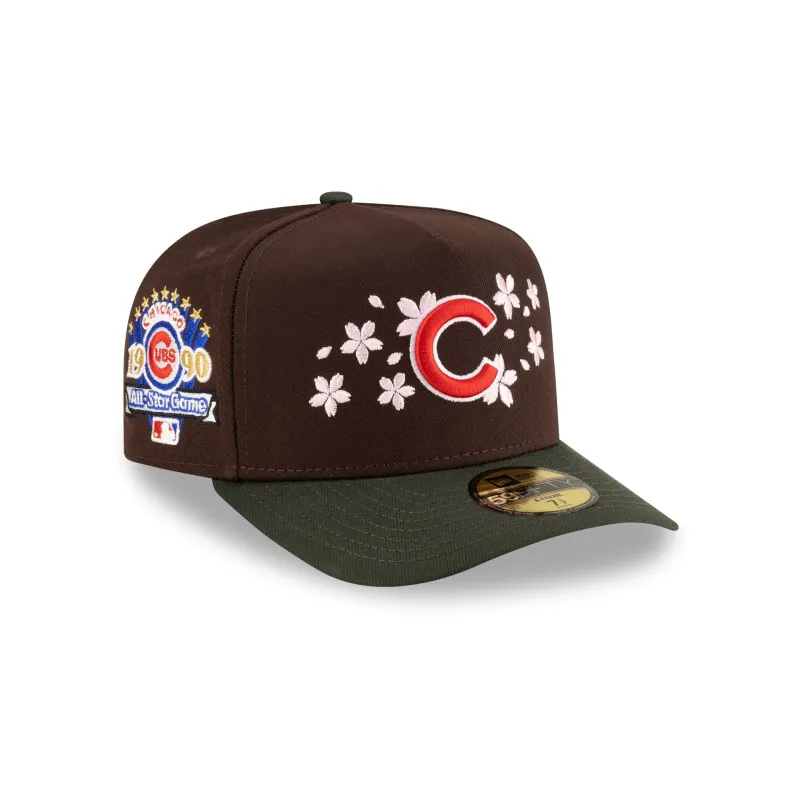 Just Caps Cherry Blossom Chicago Cubs 59FIFTY A-Frame Fitted Hat sold by New Era