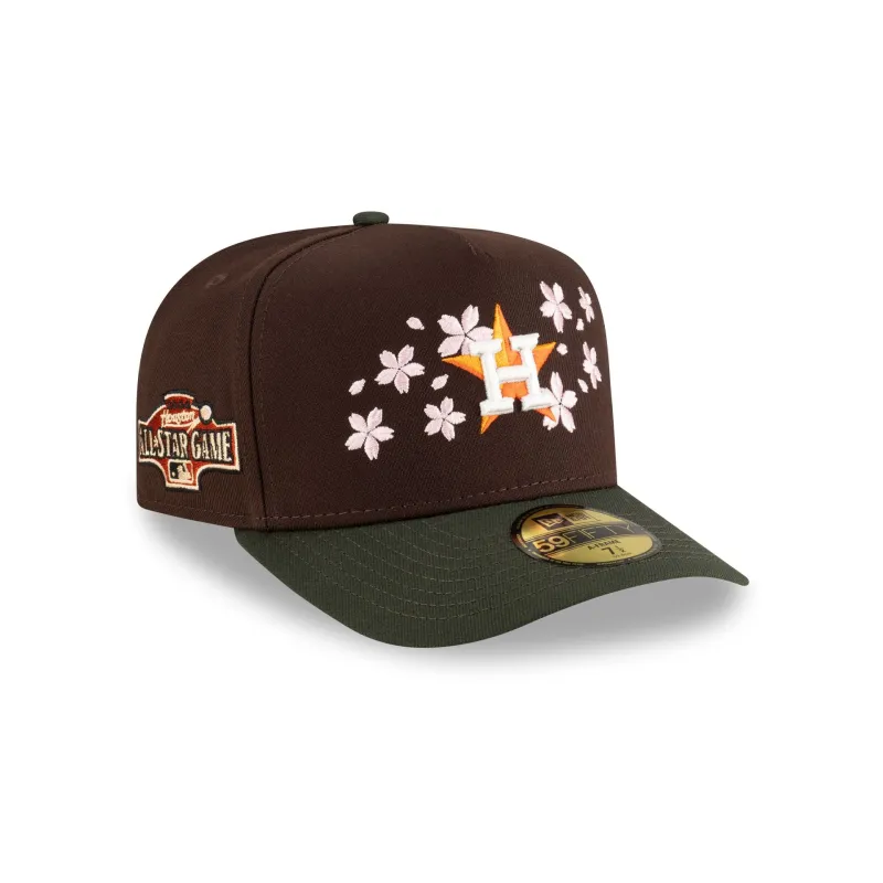 Just Caps Cherry Blossom Houston Astros 59FIFTY A-Frame Fitted Hat sold by New Era