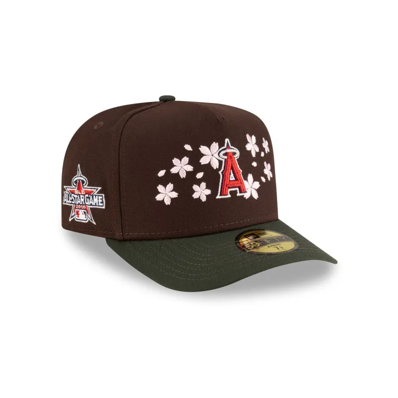 Just Caps Cherry Blossom Los Angeles Angels 59FIFTY A-Frame Fitted Hat sold by New Era